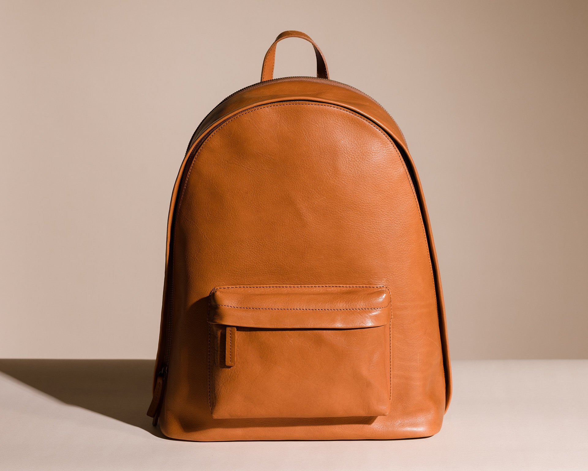Tan leather rucksack cheap