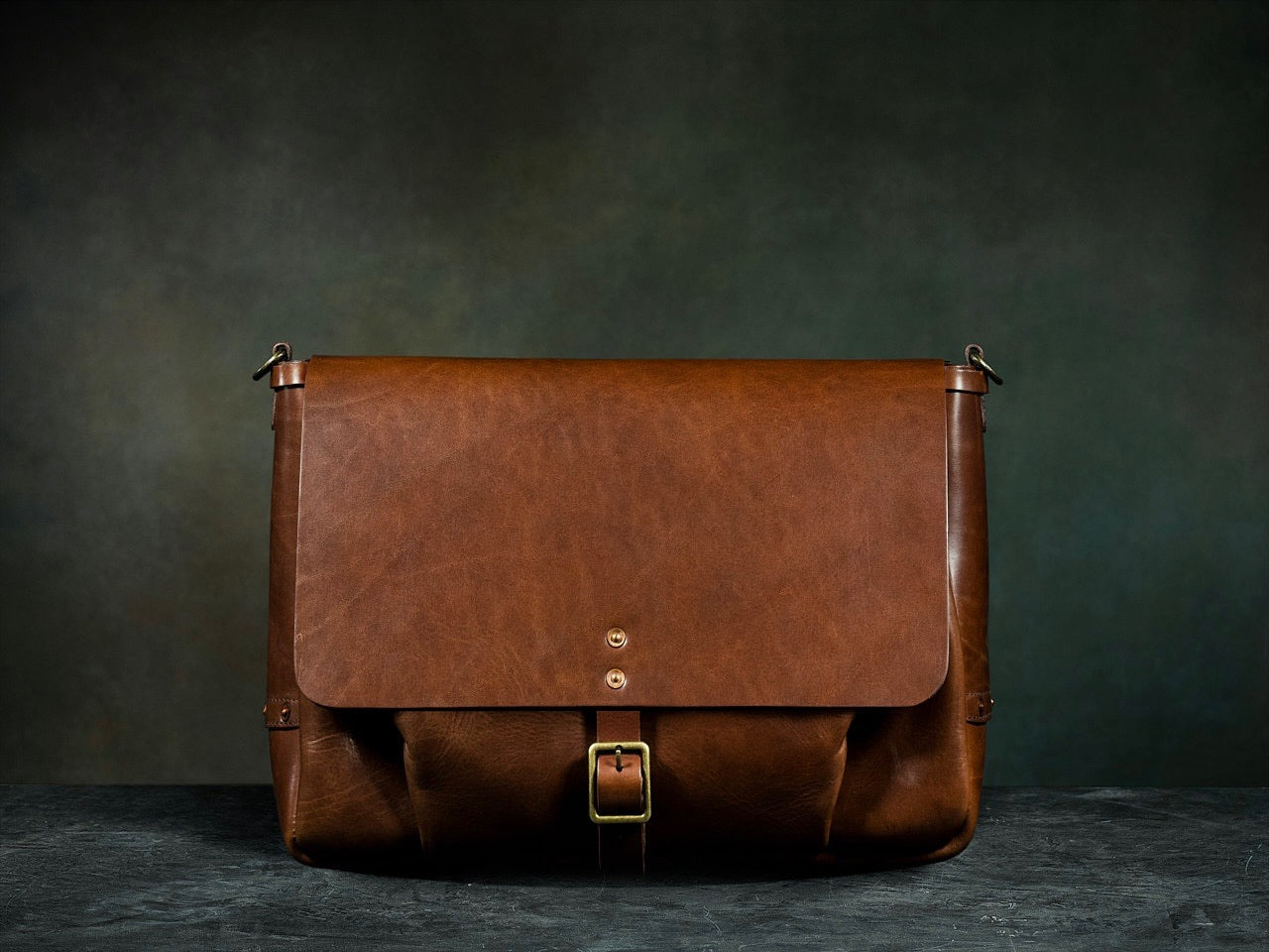 Brown Leather Messenger Bag - Satchel Page Leather Laptop