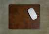 brown leather mousepad