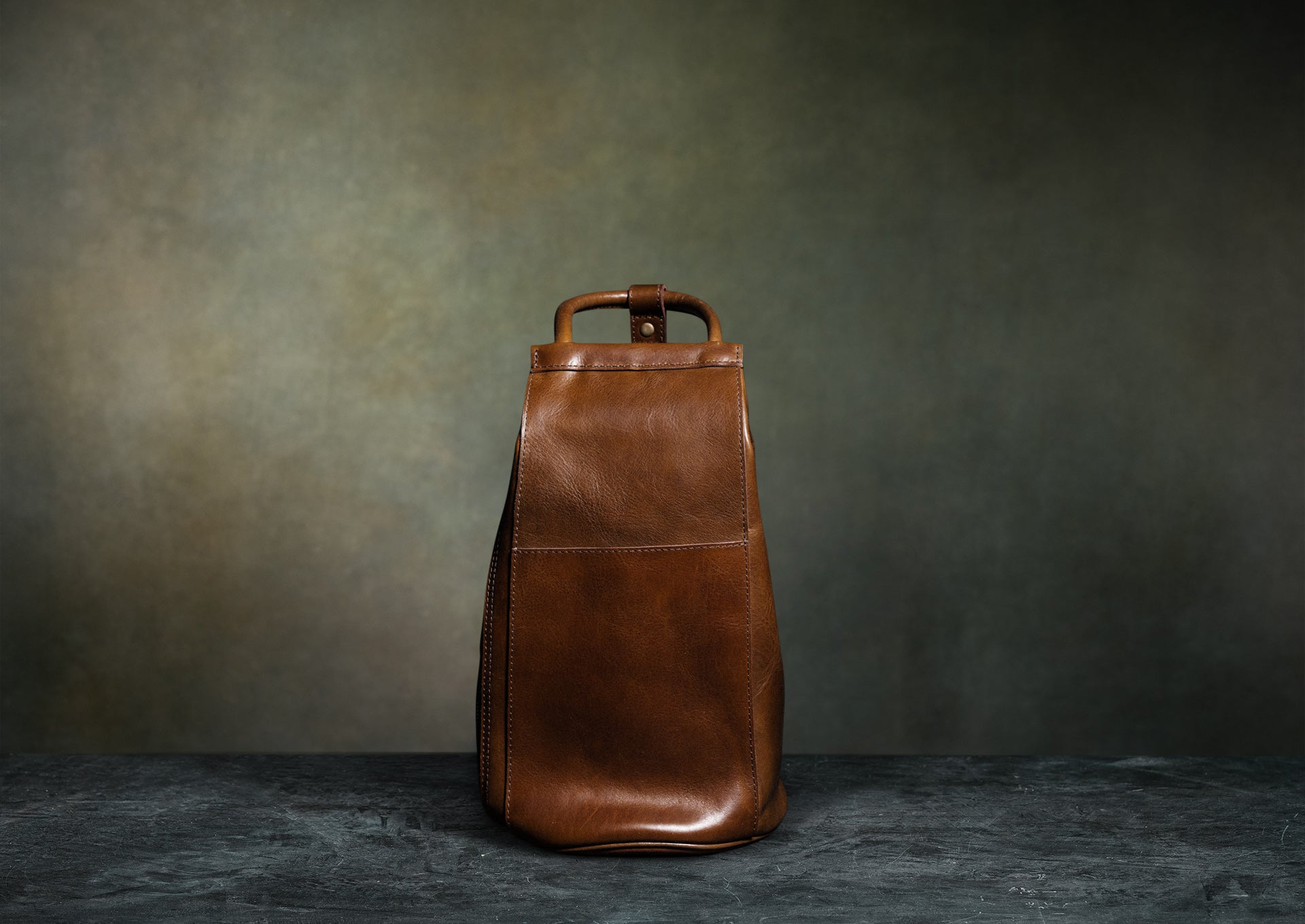 Brown Leather Sling Bag. Satchel & Page Daypack