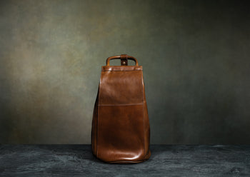 Brown Leather Sling Bag. Satchel & Page Daypack
