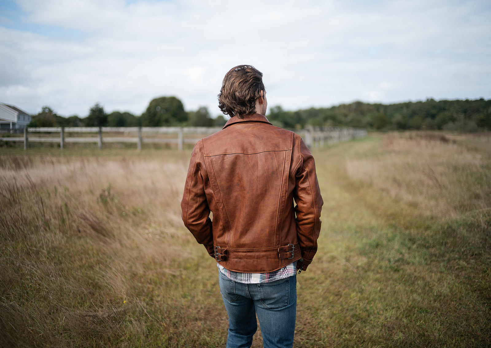 Rider men's leather jacket Satchel & Page