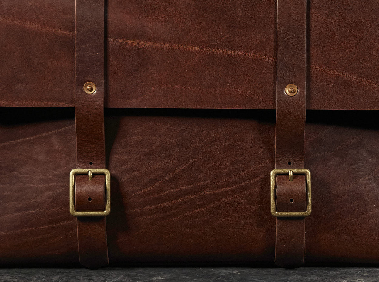 Leather Briefcase, Men's Brown Leather Laptop Bag from Satchel & Page