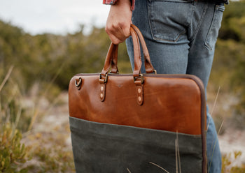 Waxed Canvas Garment Bag - Men's Garment Bag from Satchel & Page