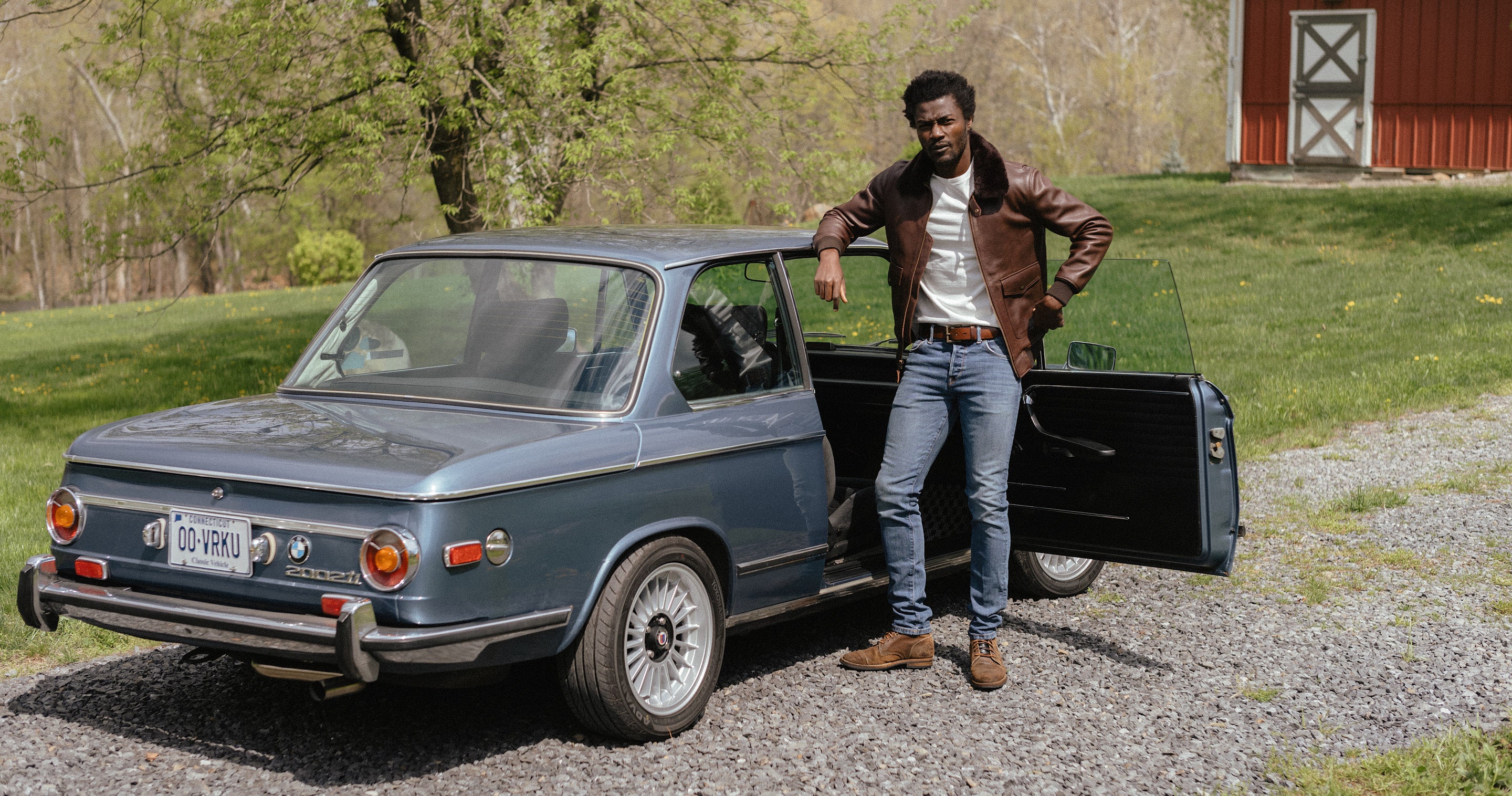 leather bomber jacket shearling wool collar Satchel & Page