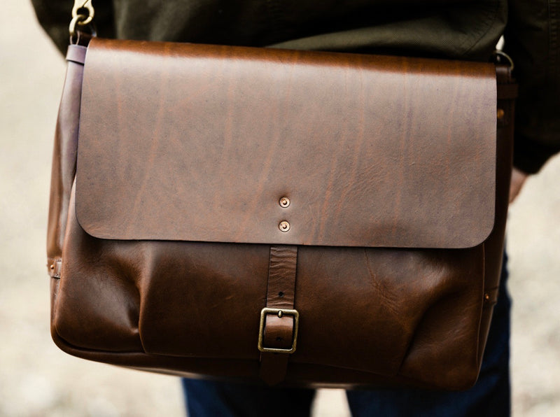Brown Leather Messenger Bag Satchel & Page Men's Leather Laptop Bag