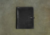 black leather padfolio