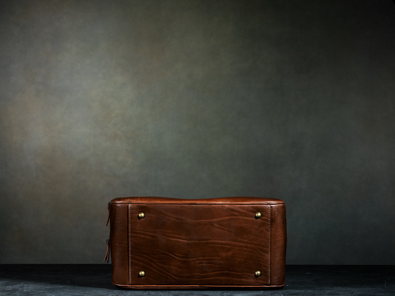 Leather Duffle Bag - Men's Brown Overnight Commuter Bag from