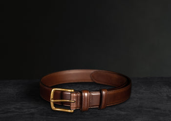 Brown Leather Dress Belt Satchel & Page Brown Leather Dress Belt Satchel & Page