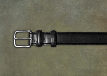 Black Leather Dress Belt – Satchel & Page