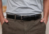 men's black belt for suit pants