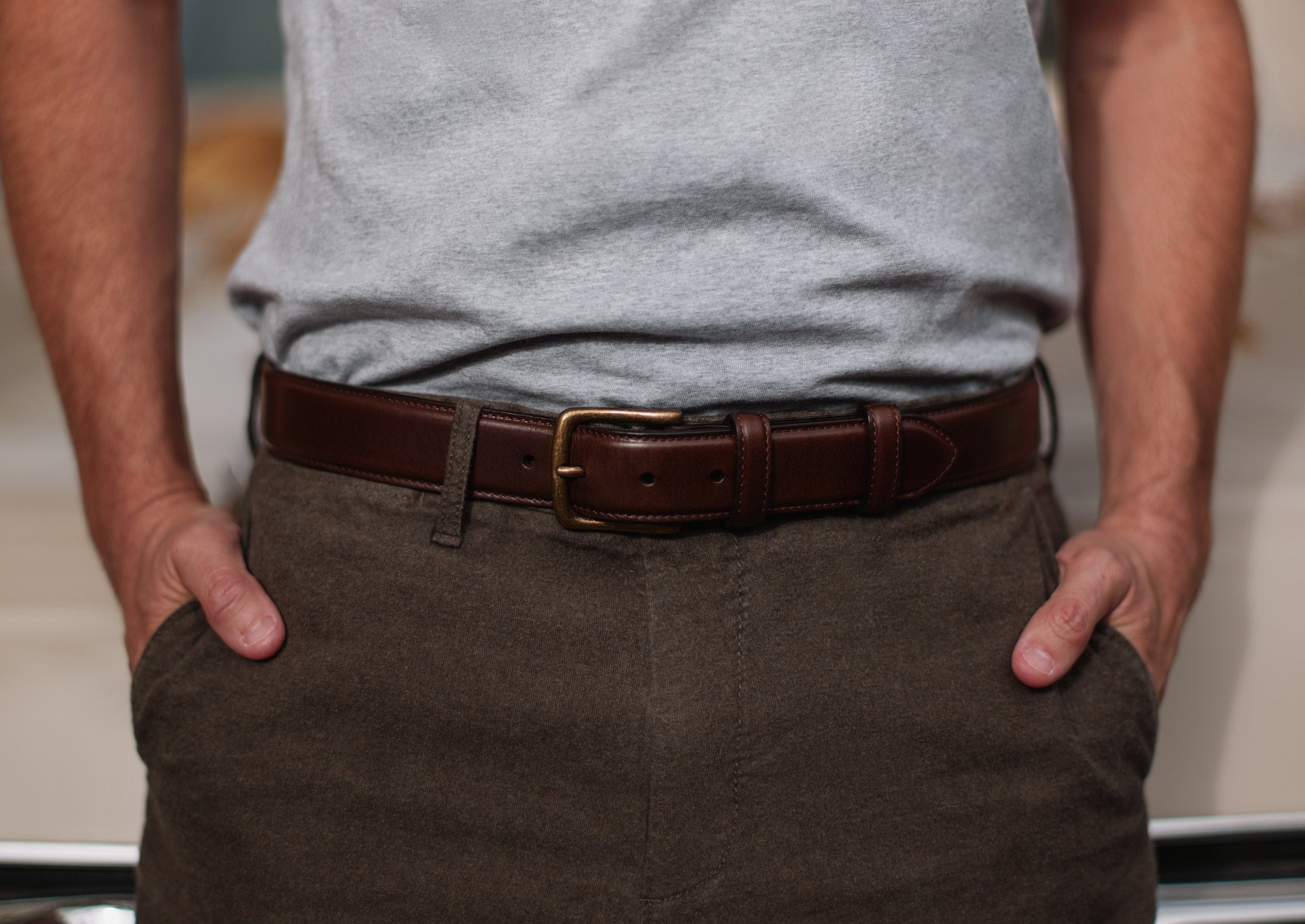 Brown shop leather belt