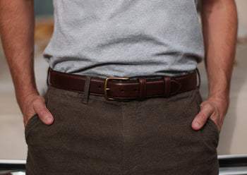 Men's Leather Dress Belt