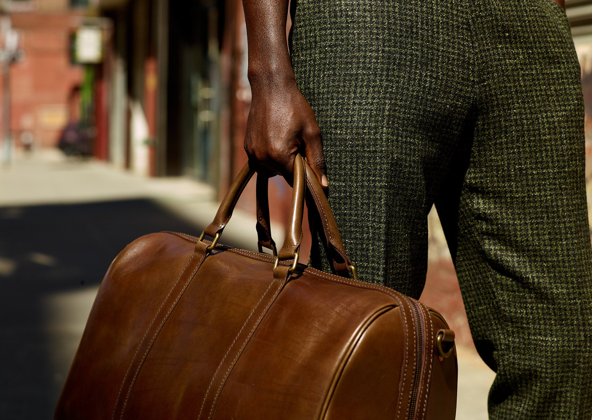 Brown Leather Weekender Bag - Men's Duffle Bag from Satchel & Page