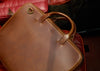 Italian leather slim briefcase 
