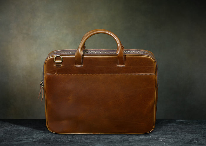 Leather portfolio - Men's Brown Leather Portfolio from Satchel & Page