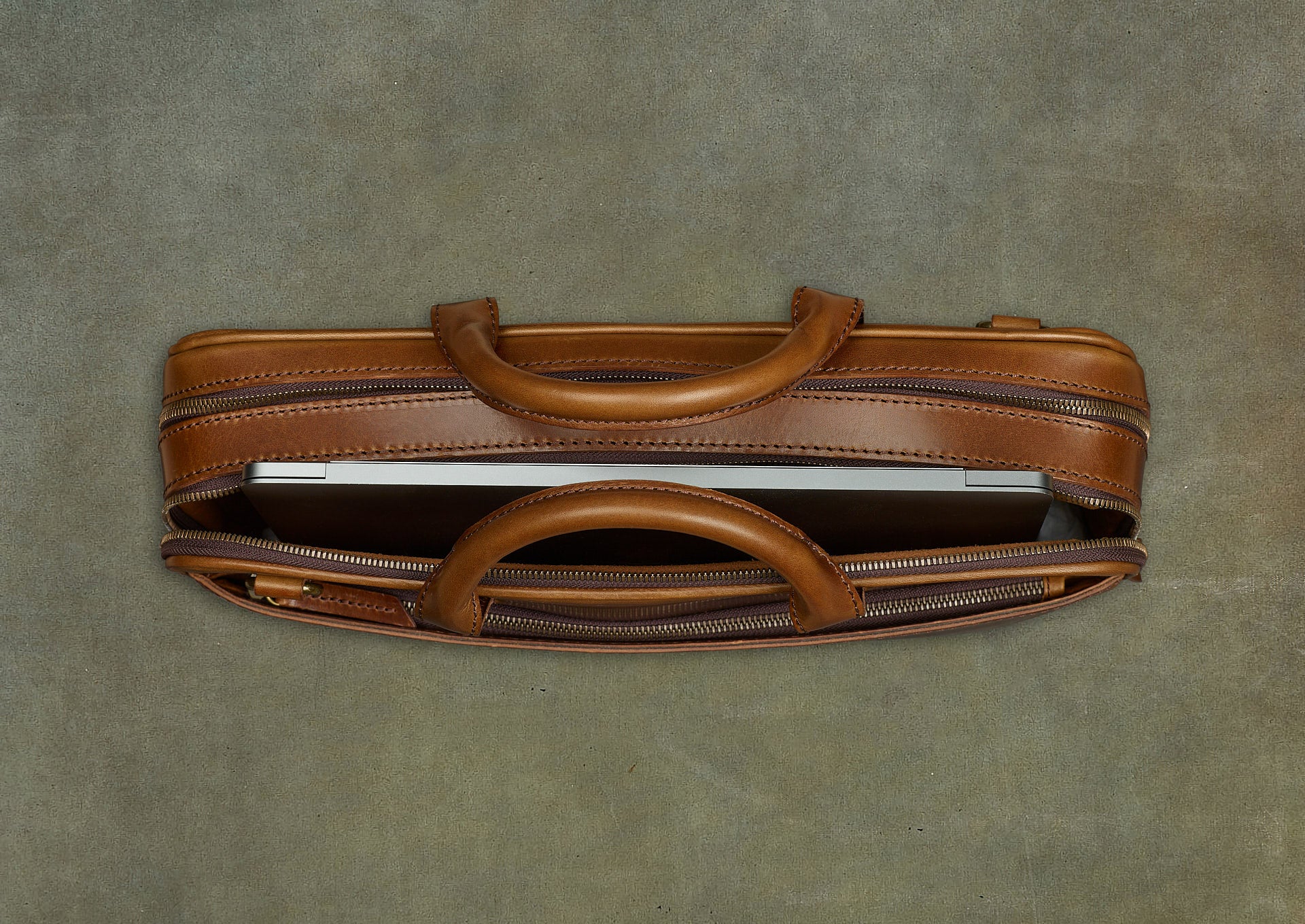 Leather portfolio - Men's Brown Leather Portfolio from Satchel & Page