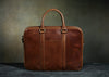satchel & page brown men's founder briefcase