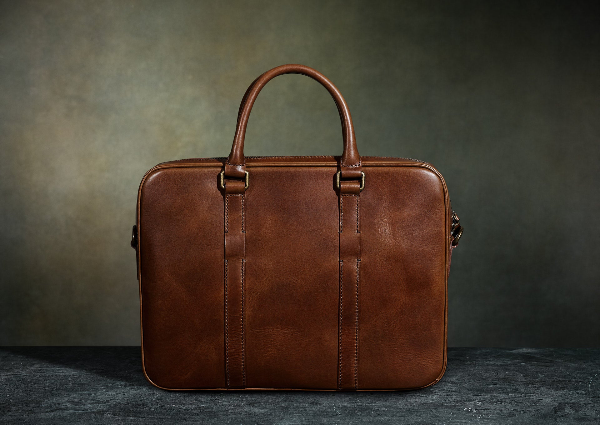 Leather Briefcase, Men's Brown Leather Laptop Bag from Satchel & Page