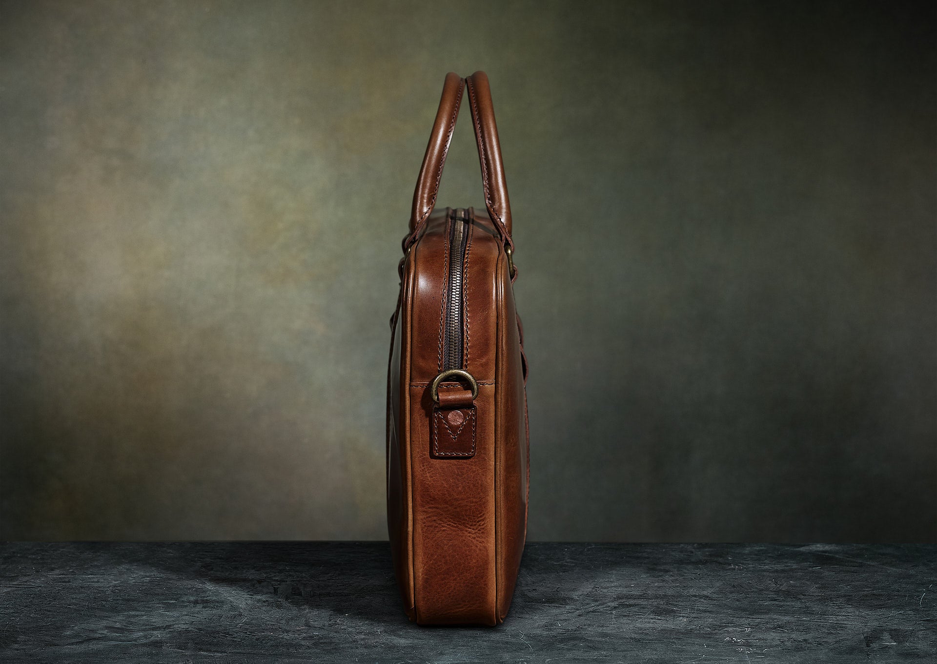 Leather Briefcase, Men's Brown Leather Laptop Bag from Satchel & Page