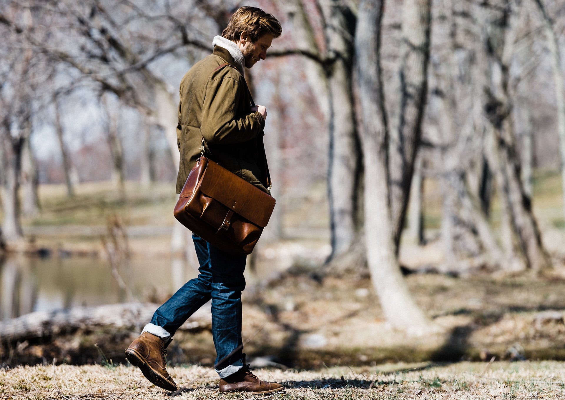 Brown Leather Mailbag - Satchel & Page Men's Leather Messenger Bag