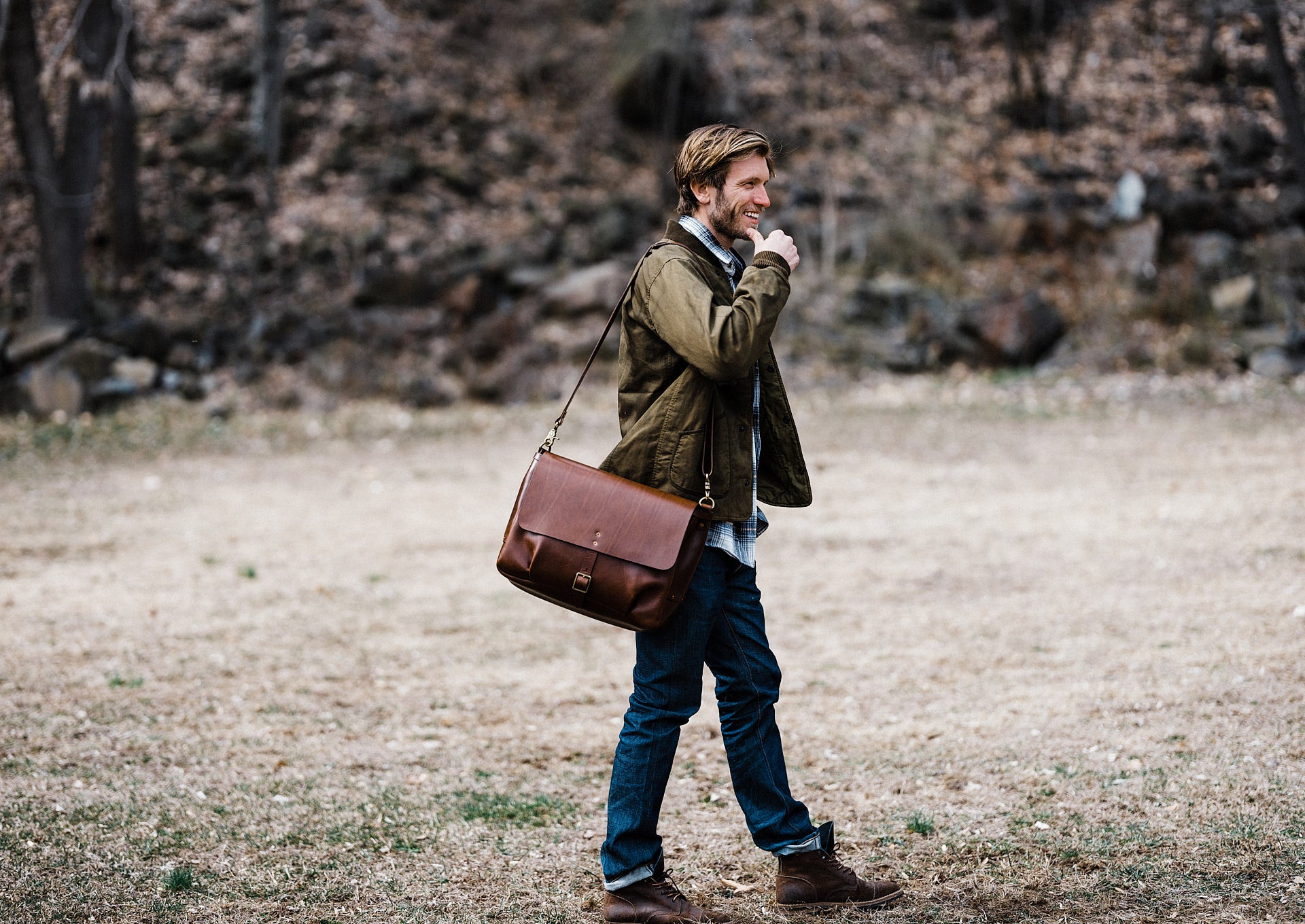 Brown Leather Messenger Bag - Satchel & Page Men's Leather Laptop Bag