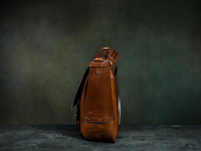 Brown Leather Messenger Bag Satchel Page Men s Leather Laptop Bag