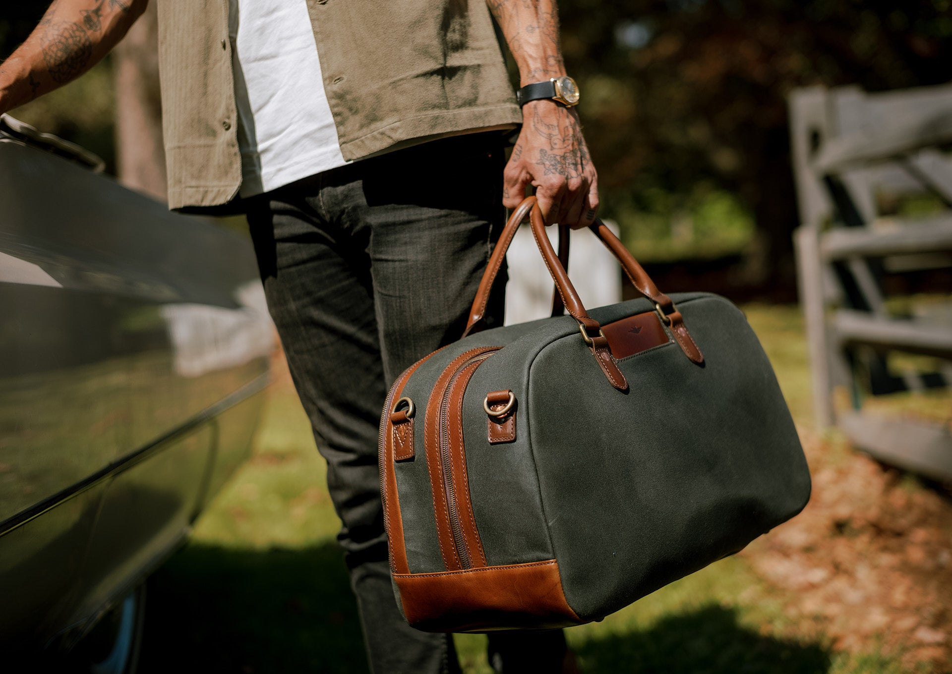 Waxed Canvas Duffle Bag  The William Duffle Waxed Canvas Bag - Go Forth  Goods ®