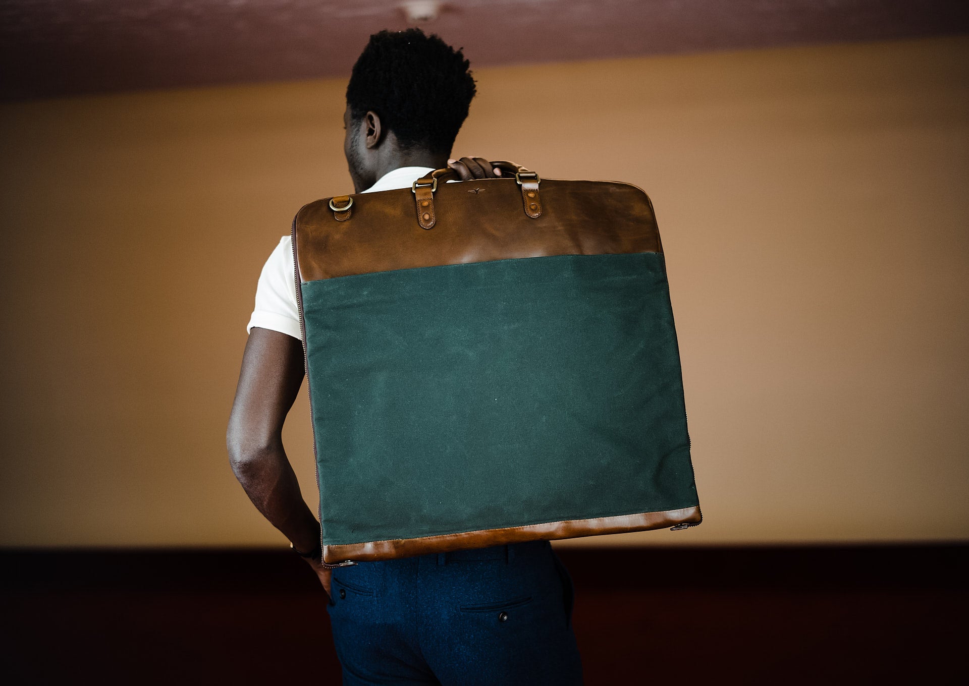 Waxed Canvas Garment Bag - Men's Garment Bag from Satchel & Page