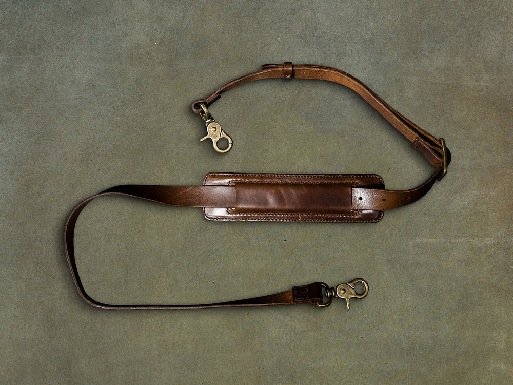 Leather online satchel strap