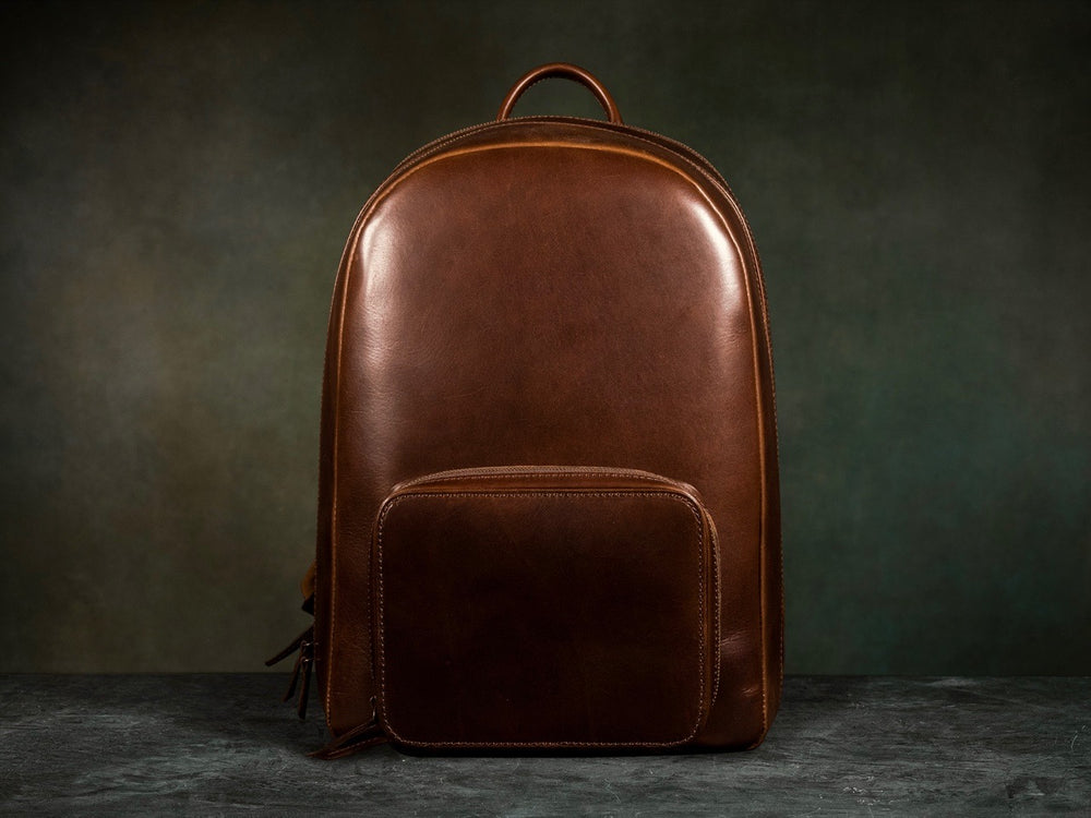 Leather Backpack, Men's Brown Leather Laptop Backpack from Satchel