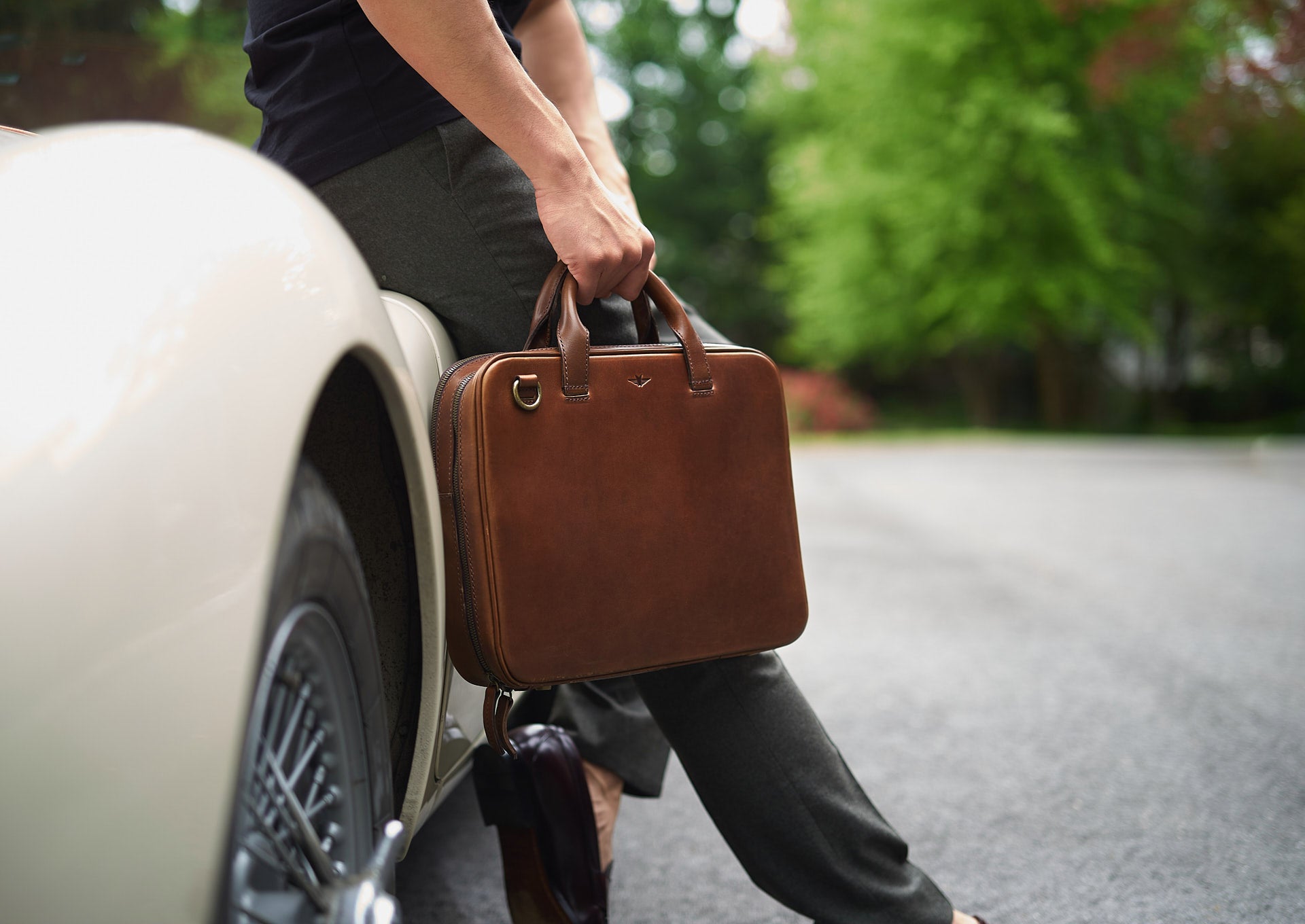 leather luggage tag – Satchel & Page