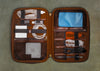 leather case for cables, hard drive, batteries