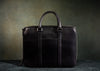 front of black leather Diplomat briefcase