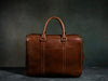 brown leather Diplomat briefcase